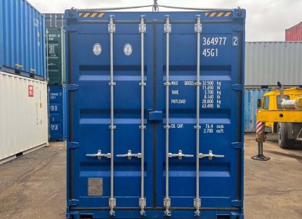 40stopový námořní kontejner typu high cube, modrý